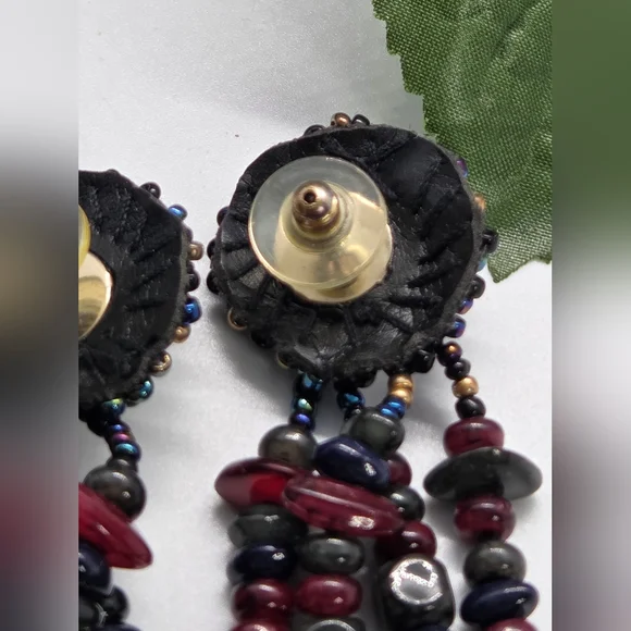 Elegant Beaded Drop Earrings - Picture 2 of 8